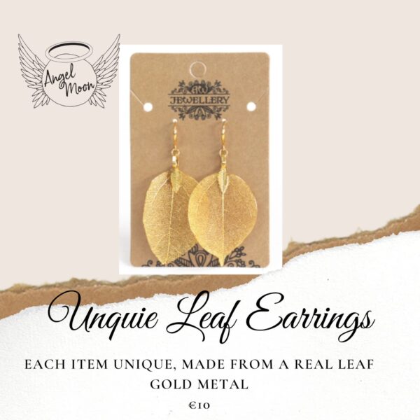 gold leaf earrings